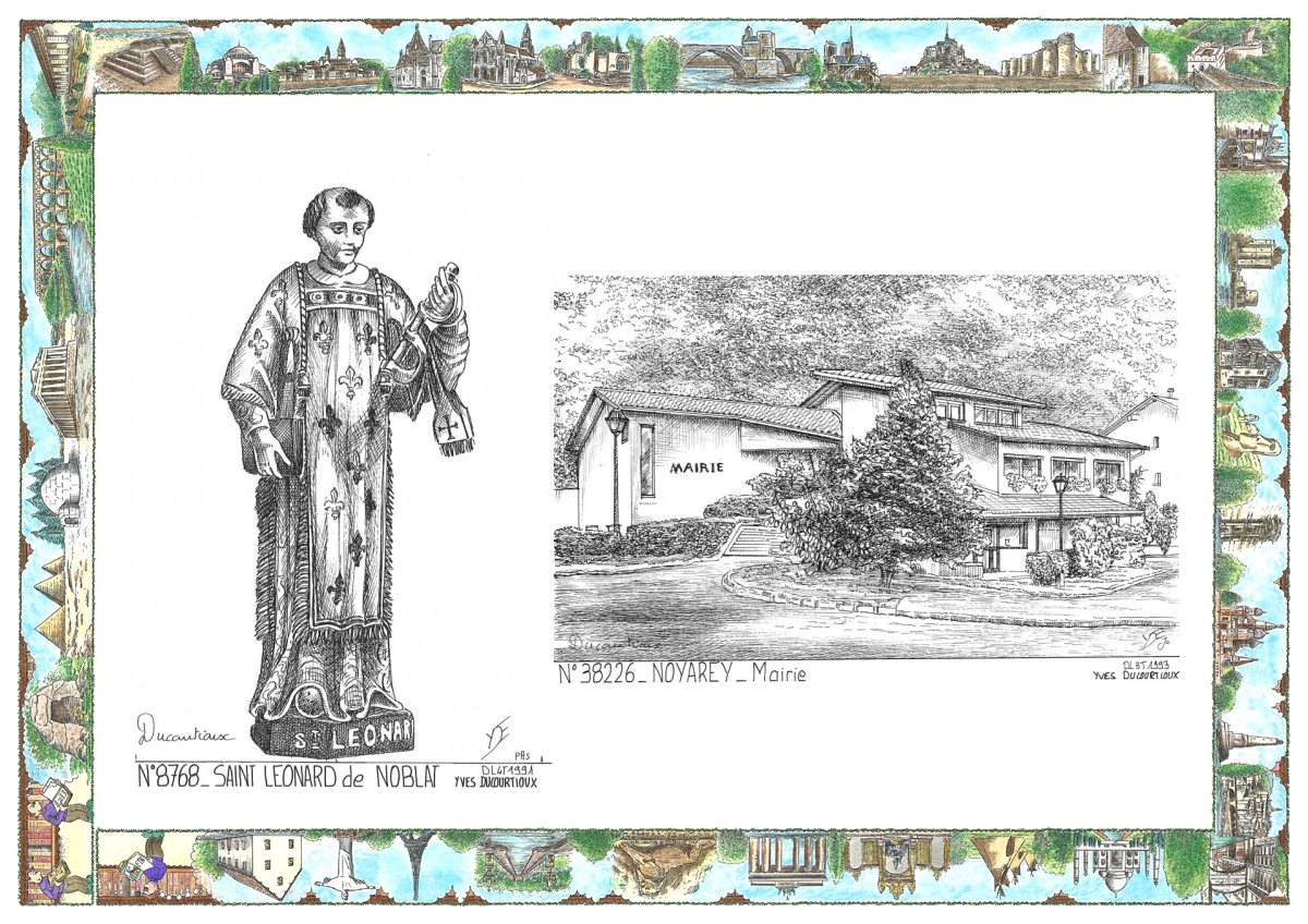 MONOCARTE N 38226-87068 - NOYAREY - mairie / ST LEONARD DE NOBLAT - statue de st l�onard