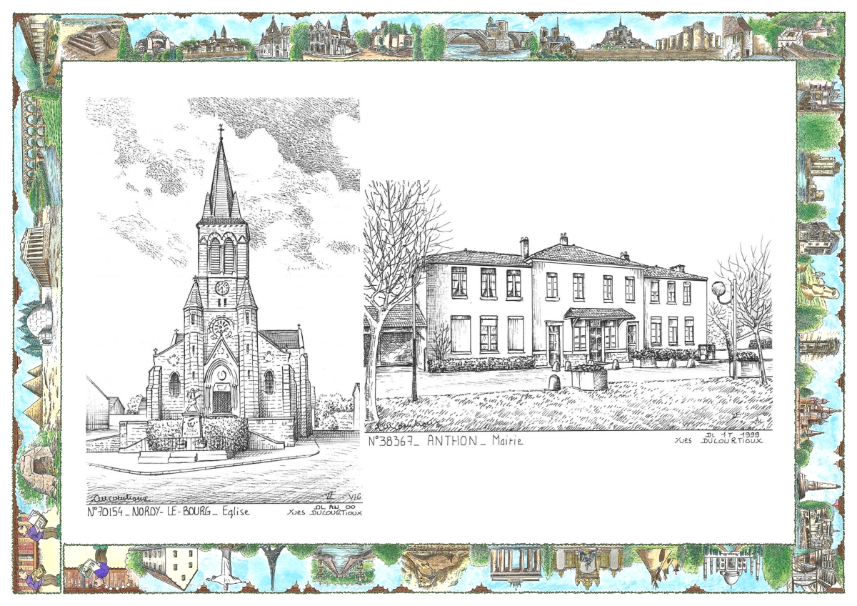 MONOCARTE N 38367-70154 - ANTHON - mairie / NOROY LE BOURG - �glise