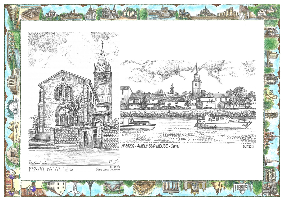 MONOCARTE N 38420-55202 - PAJAY - �glise / AMBLY SUR MEUSE - canal