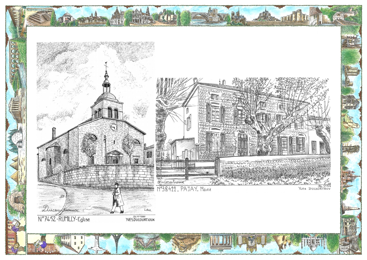 MONOCARTE N 38422-74052 - PAJAY - mairie / RUMILLY - �glise