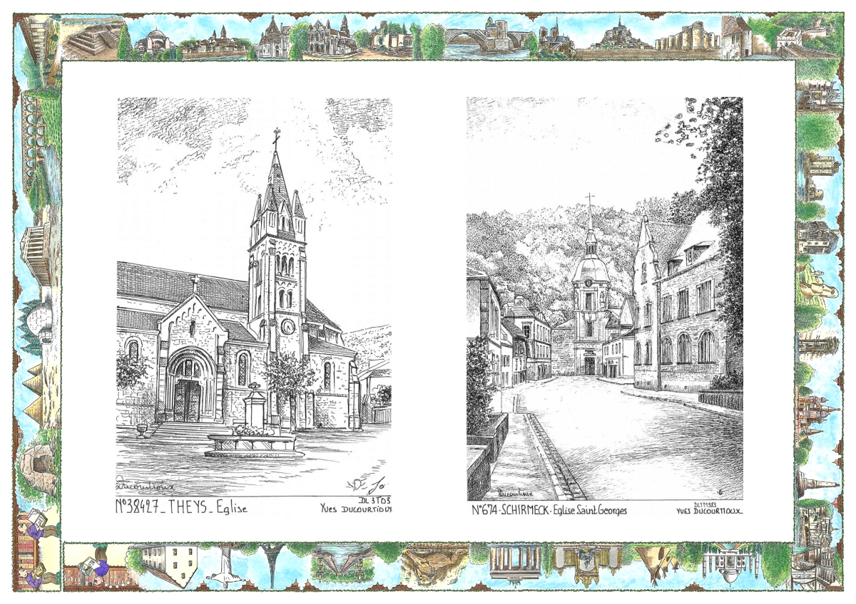 MONOCARTE N 38427-67004 - THEYS - �glise / SCHIRMECK - �glise st georges