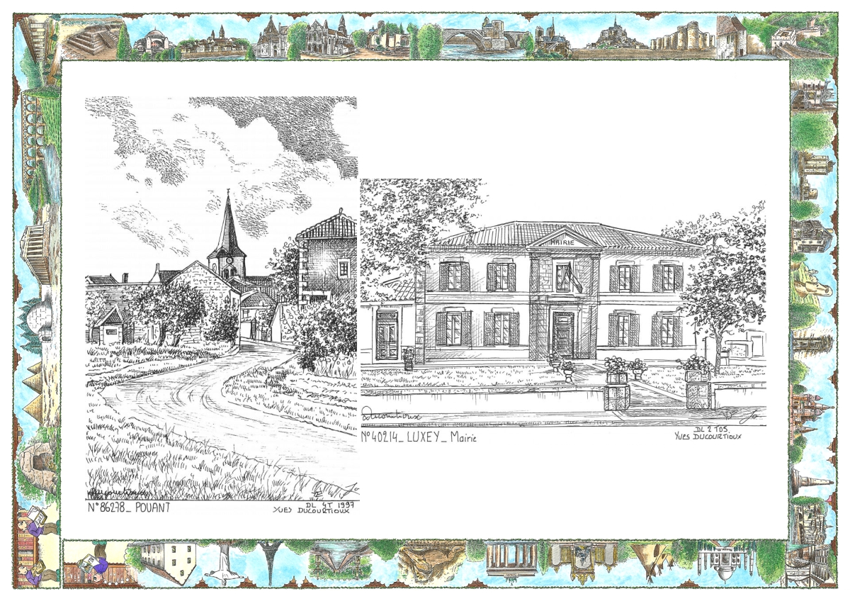 MONOCARTE N 40214-86278 - LUXEY - mairie / POUANT - vue