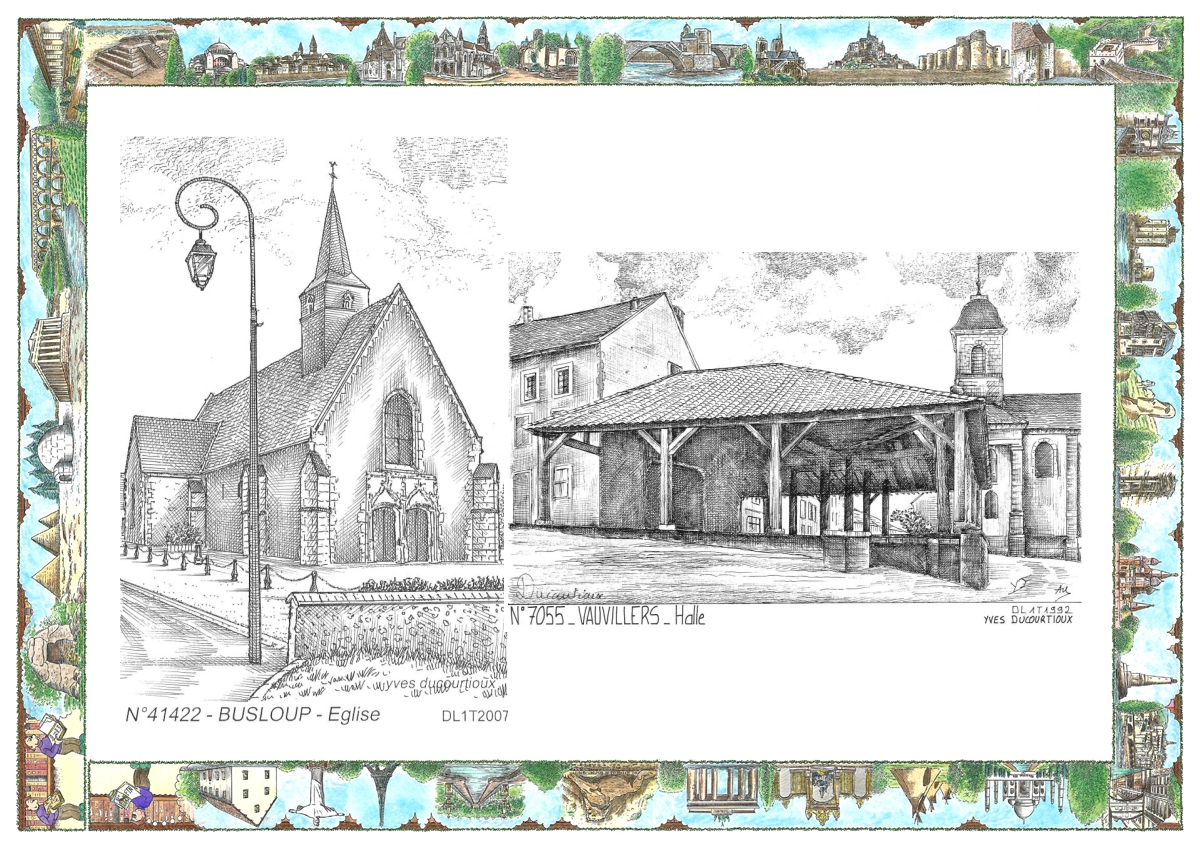 MONOCARTE N 41422-70055 - BUSLOUP - �glise / VAUVILLERS - halle
