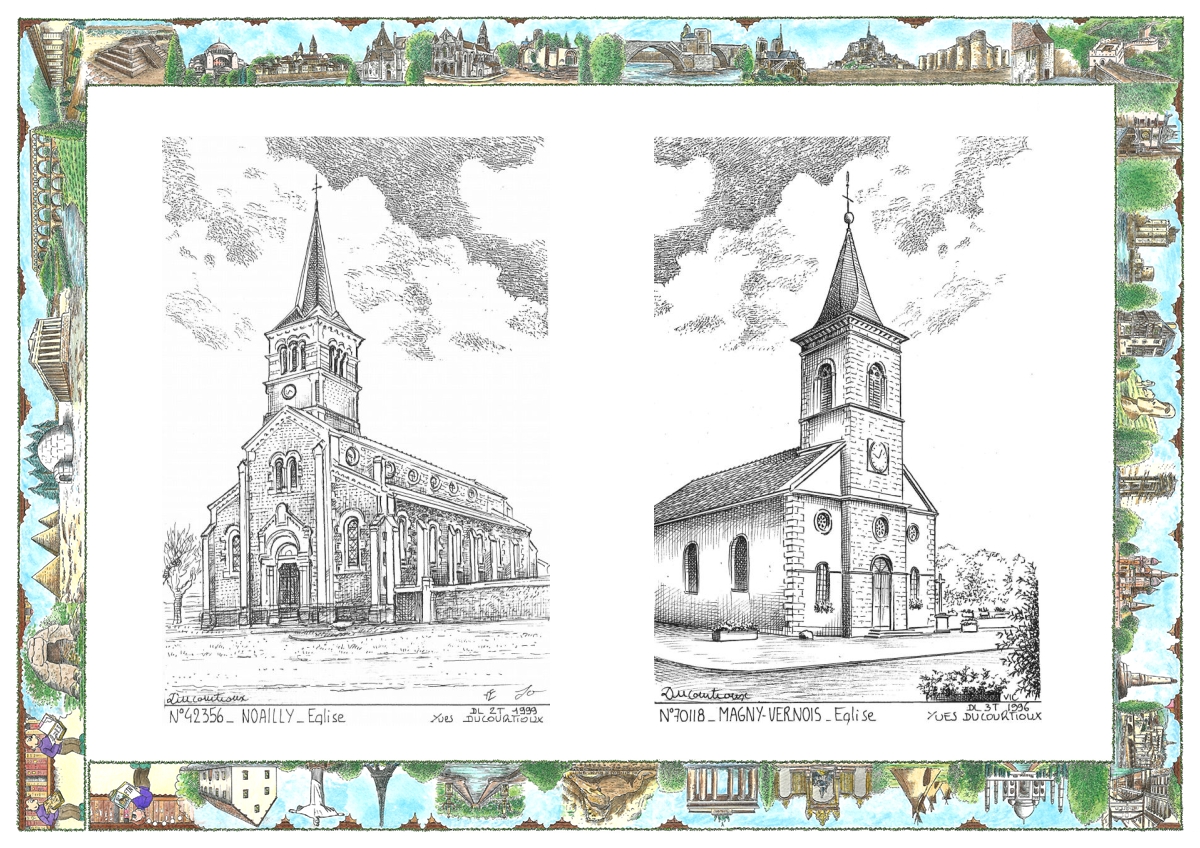 MONOCARTE N 42356-70118 - NOAILLY - �glise / MAGNY VERNOIS - �glise