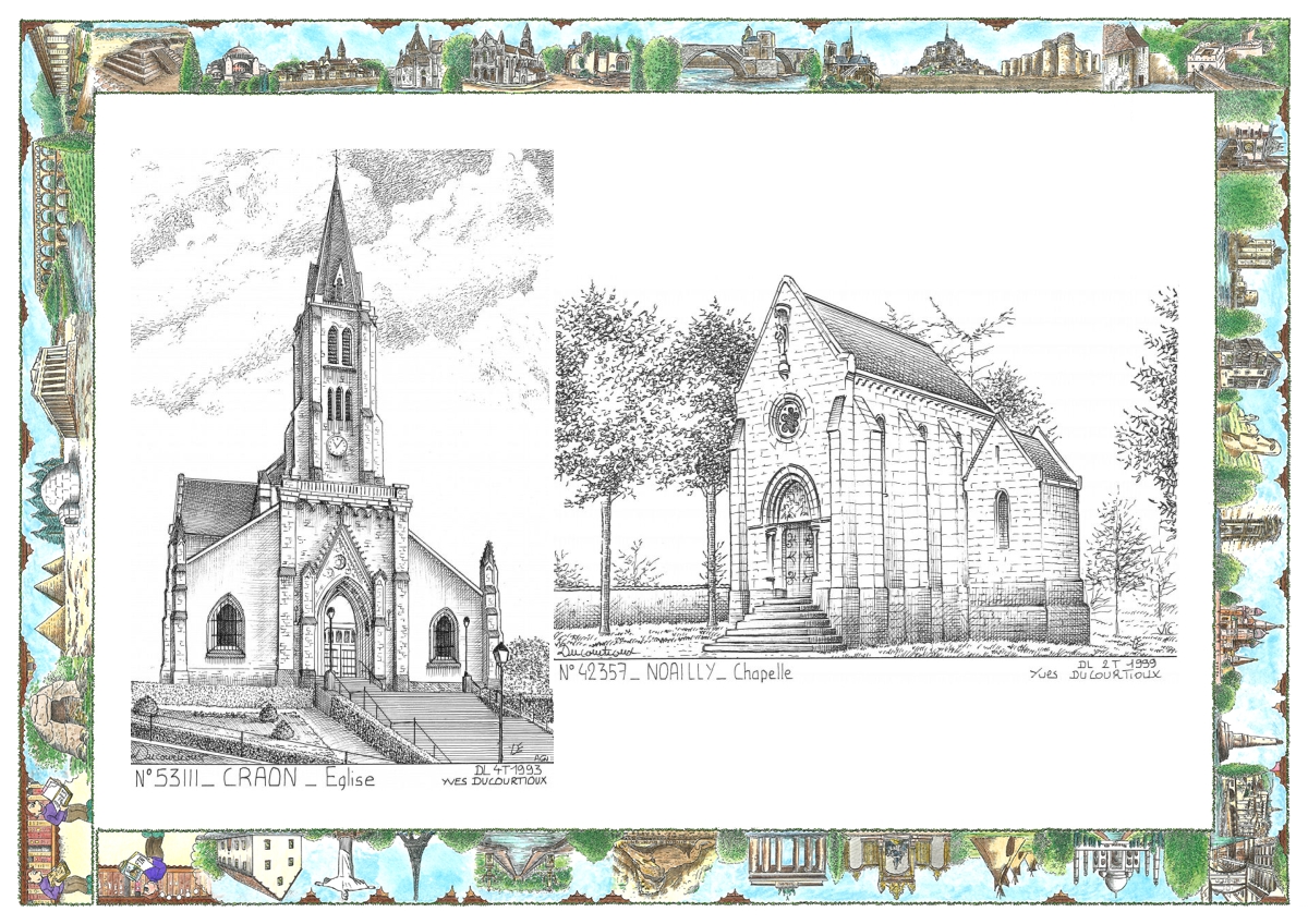 MONOCARTE N 42357-53111 - NOAILLY - chapelle / CRAON - �glise