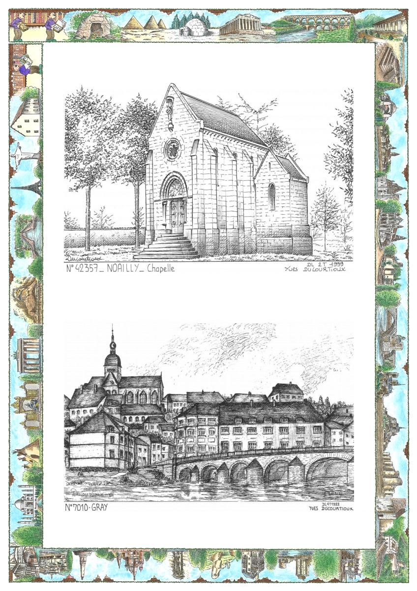 MONOCARTE N 42357-70010 - NOAILLY - chapelle / GRAY - vue
