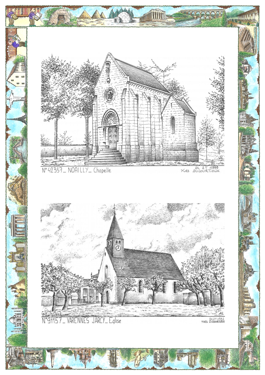MONOCARTE N 42357-91157 - NOAILLY - chapelle / VARENNES JARCY - �glise