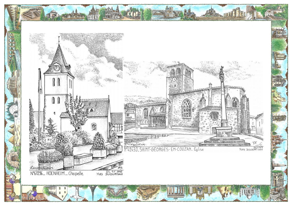 MONOCARTE N 42430-67296 - ST GEORGES EN COUZAN - �glise / HOENHEIM - chapelle