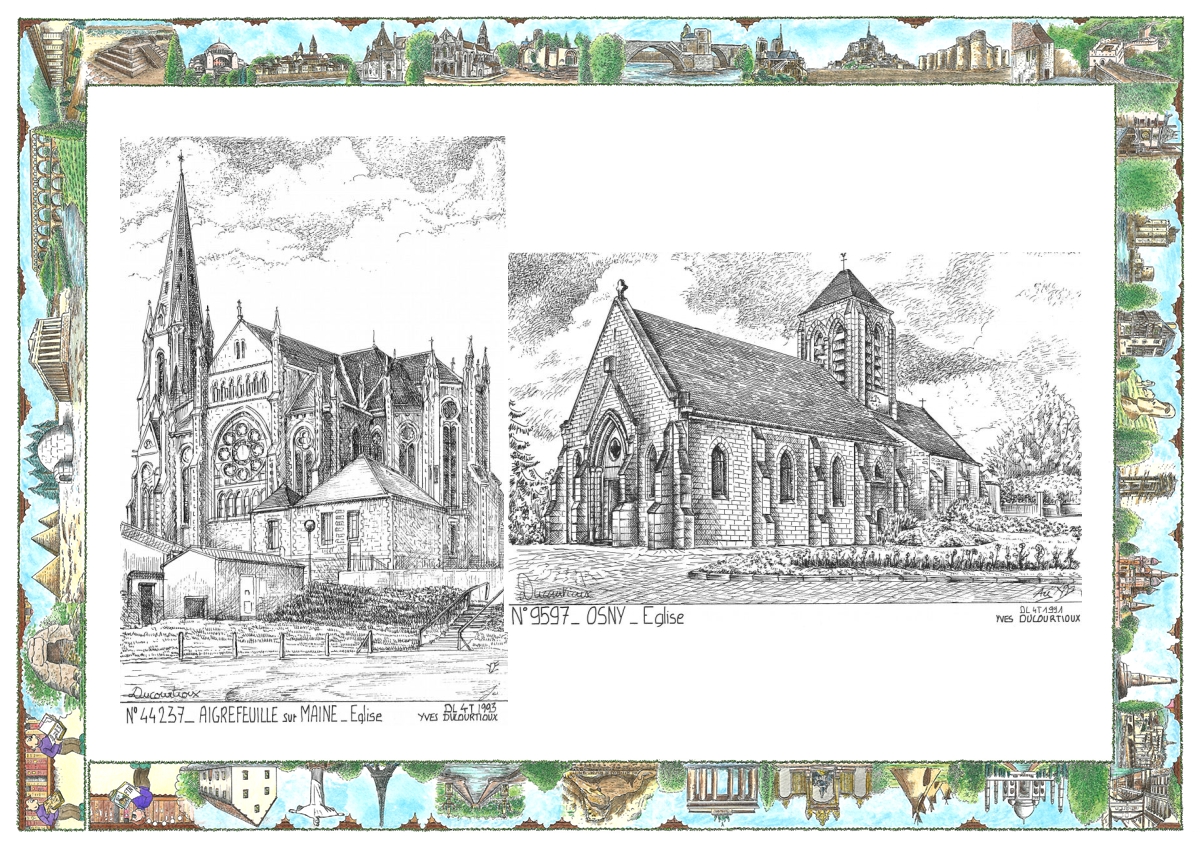 MONOCARTE N 44237-95097 - AIGREFEUILLE SUR MAINE - �glise / OSNY - �glise