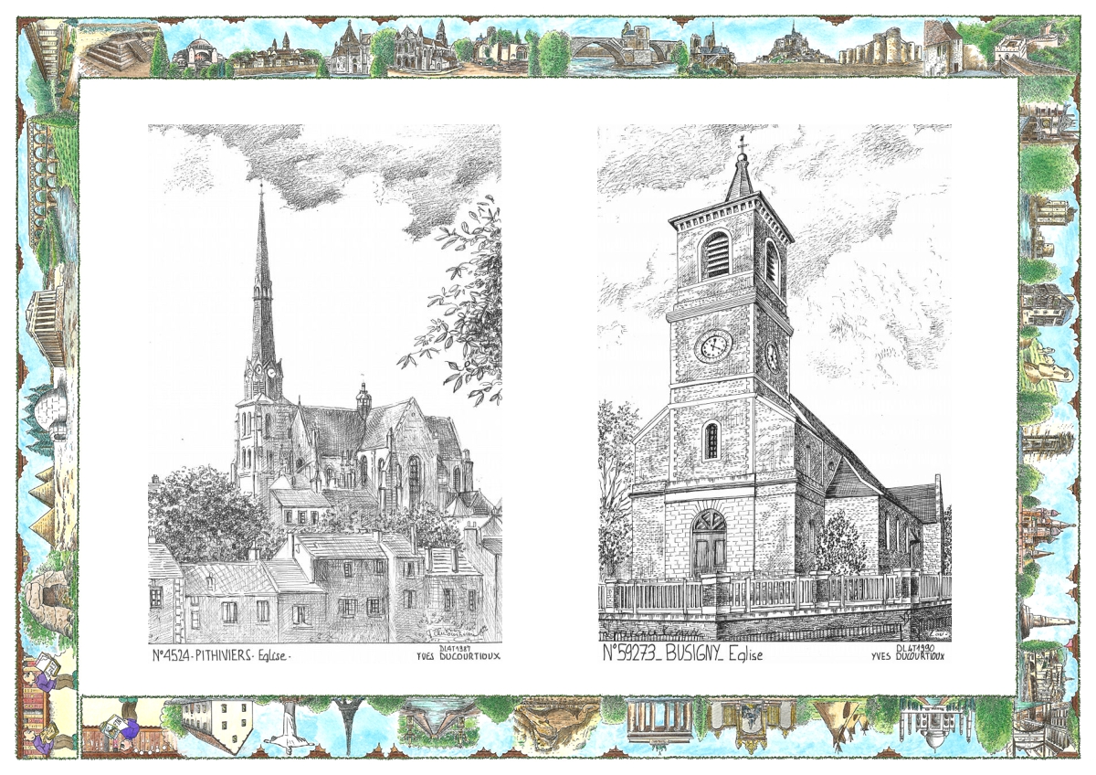 MONOCARTE N 45024-59273 - PITHIVIERS - �glise / BUSIGNY - �glise