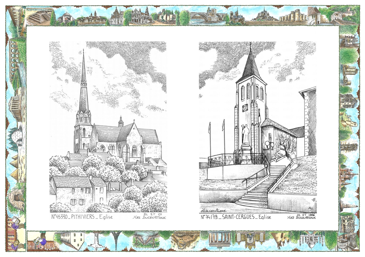 MONOCARTE N 45330-74179 - PITHIVIERS - �glise / ST CERGUES - �glise