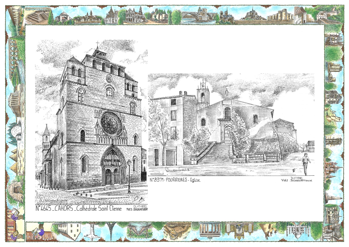 MONOCARTE N 46045-83071 - CAHORS - cath�drale st �tienne / POURRIERES - �glise
