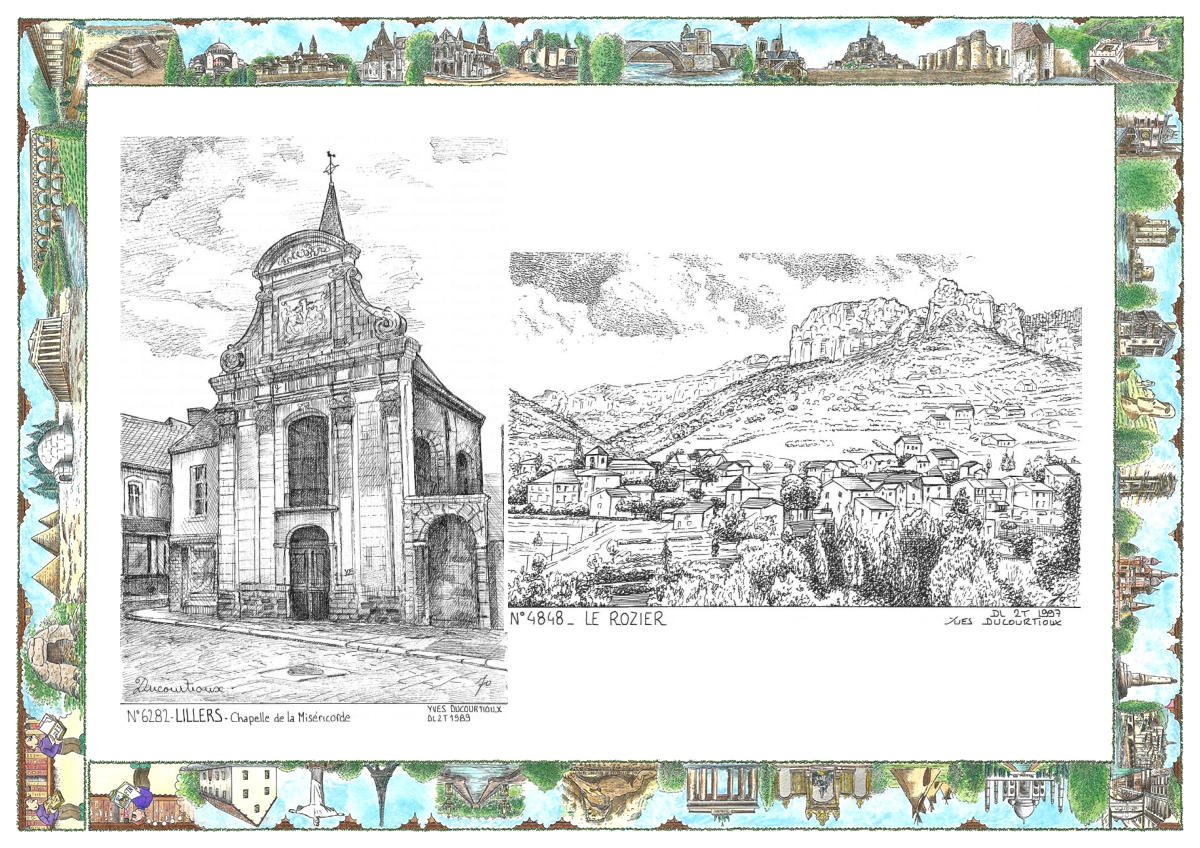 MONOCARTE N 48048-62082 - LE ROZIER - vue / LILLERS - chapelle de la mis�ricorde