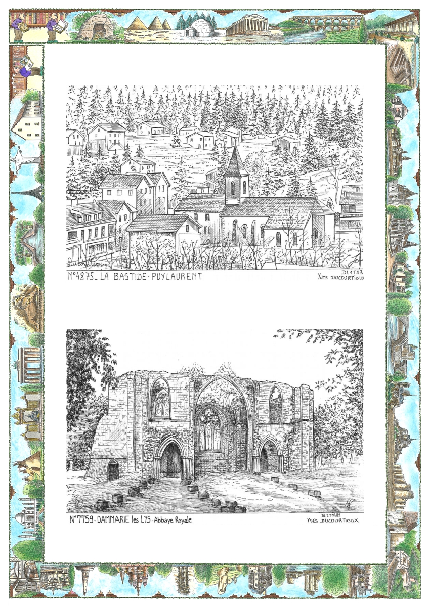 MONOCARTE N 48075-77059 - LA BASTIDE PUYLAURENT - vue / DAMMARIE LES LYS - abbaye royale