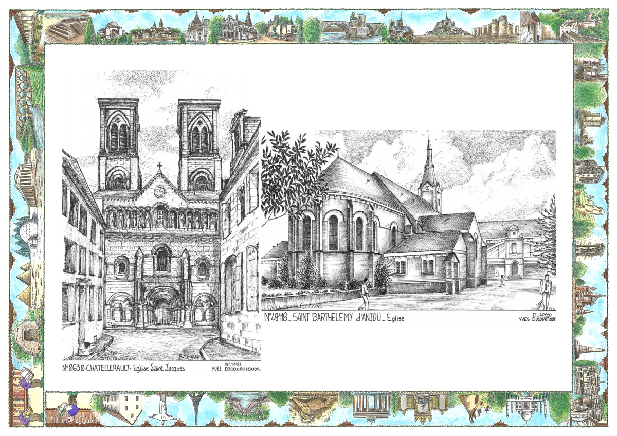 MONOCARTE N 49118-86038 - ST BARTHELEMY D ANJOU - �glise / CHATELLERAULT - �glise st jacques