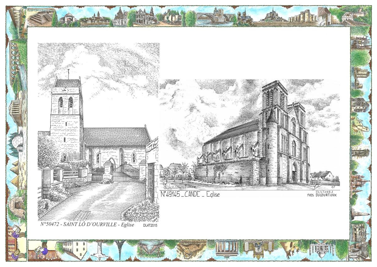 MONOCARTE N 49145-50472 - CANDE - �glise / ST LO D OURVILLE - �glise