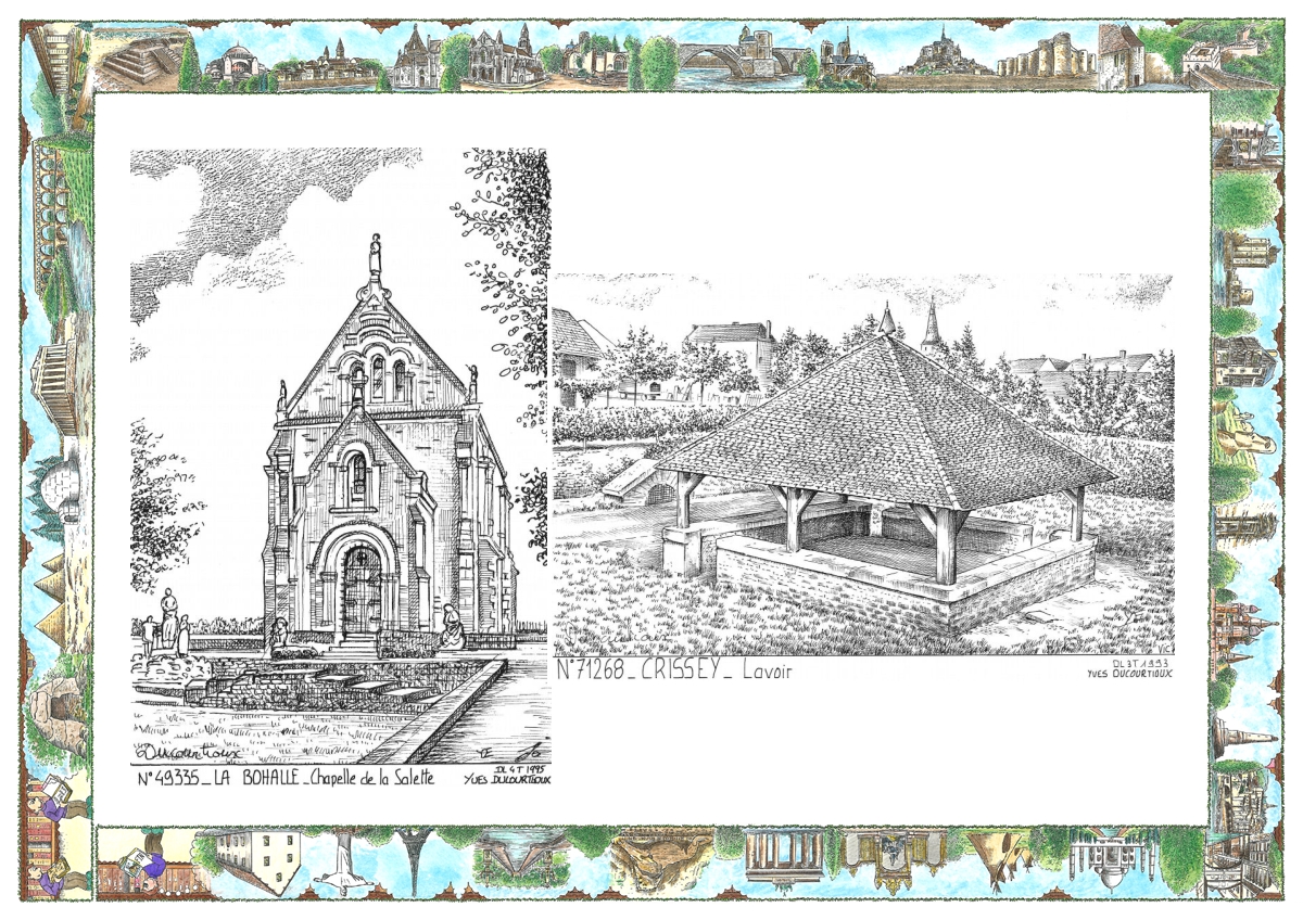 MONOCARTE N 49335-71268 - LA BOHALLE - chapelle de la salette / CRISSEY - lavoir