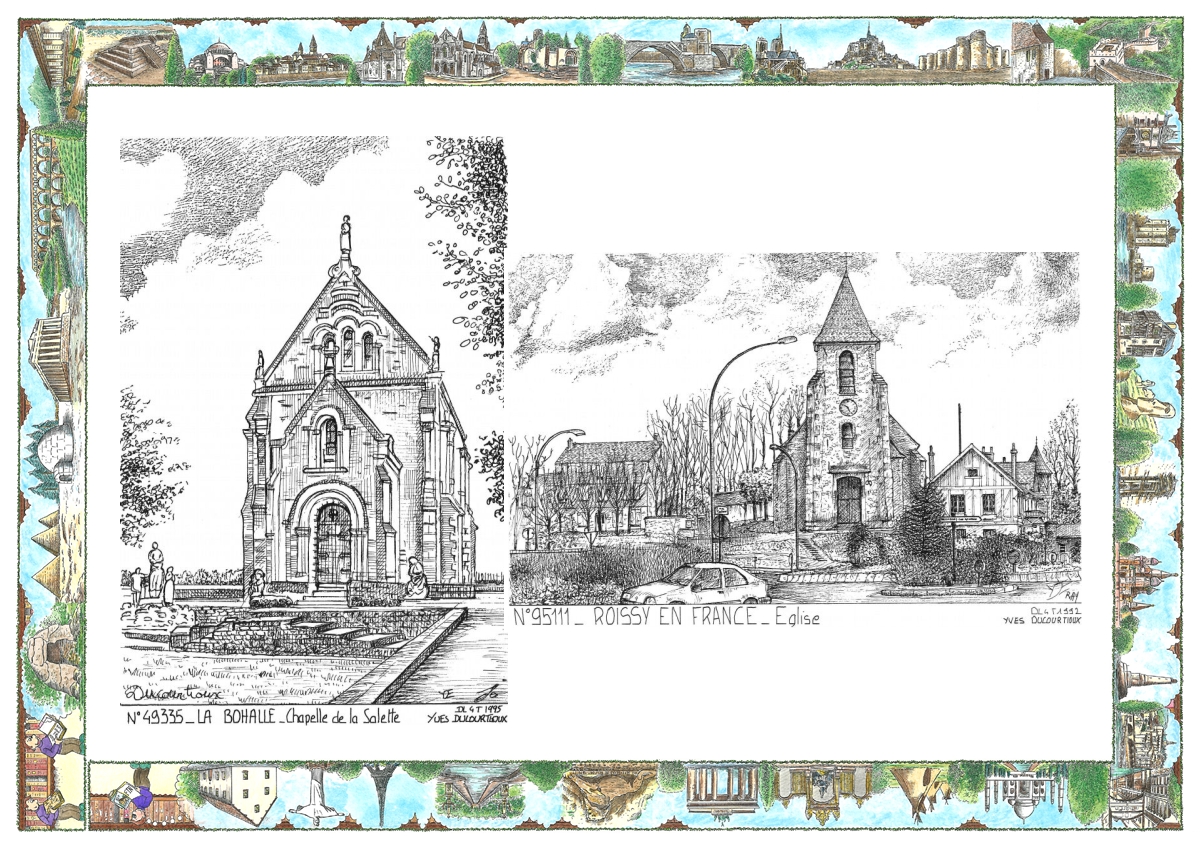 MONOCARTE N 49335-95111 - LA BOHALLE - chapelle de la salette / ROISSY EN FRANCE - �glise