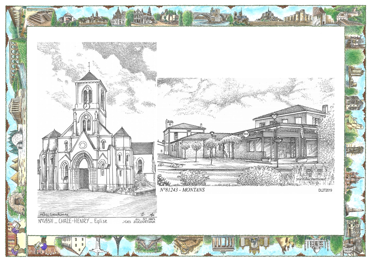 MONOCARTE N 49371-81243 - CHAZE HENRY - �glise / MONTANS - (mairie)