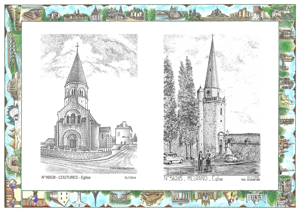MONOCARTE N 49539-56265 - COUTURES - �glise / MELRAND - �glise