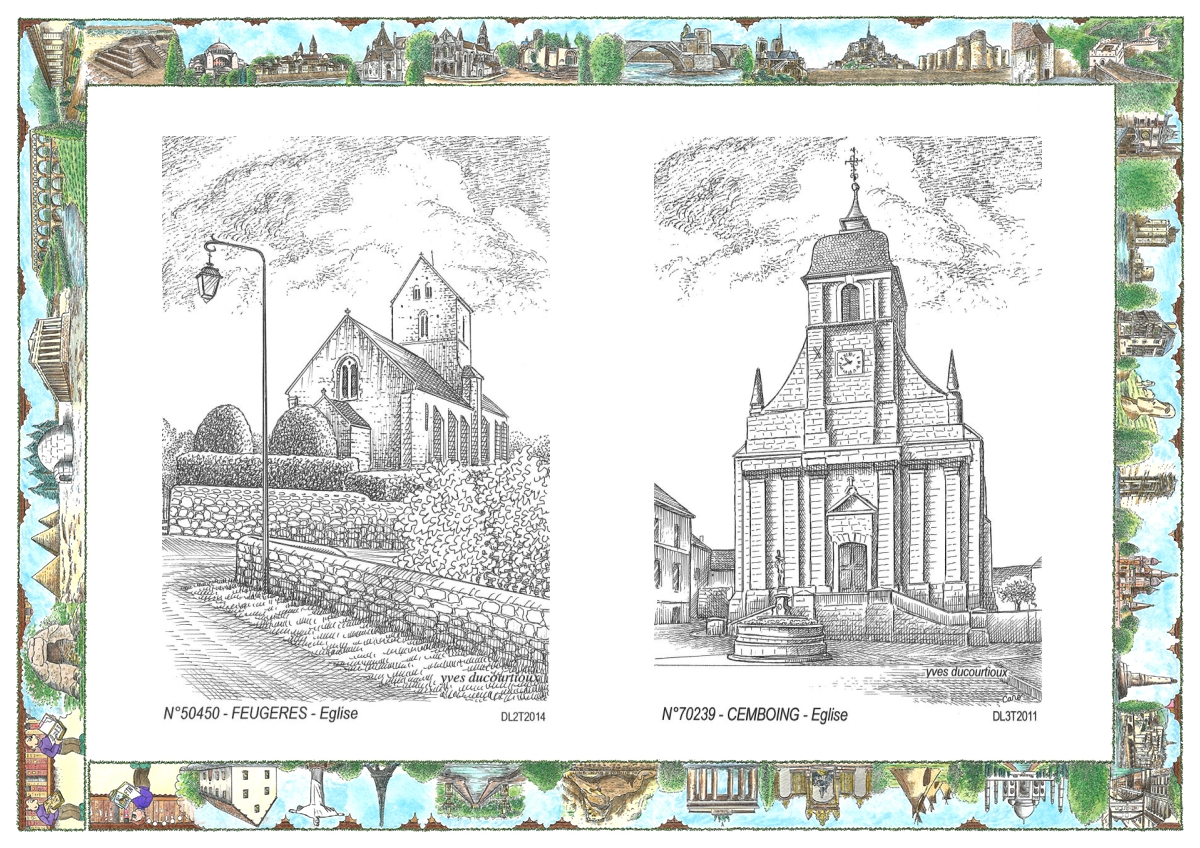 MONOCARTE N 50450-70239 - FEUGERES - �glise / CEMBOING - �glise