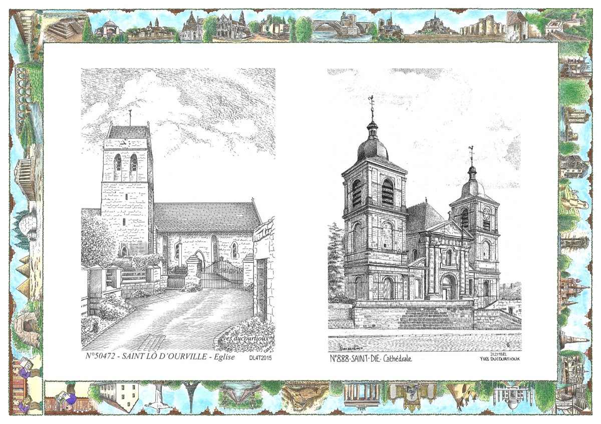 MONOCARTE N 50472-88008 - ST LO D OURVILLE - �glise / ST DIE - cath�drale