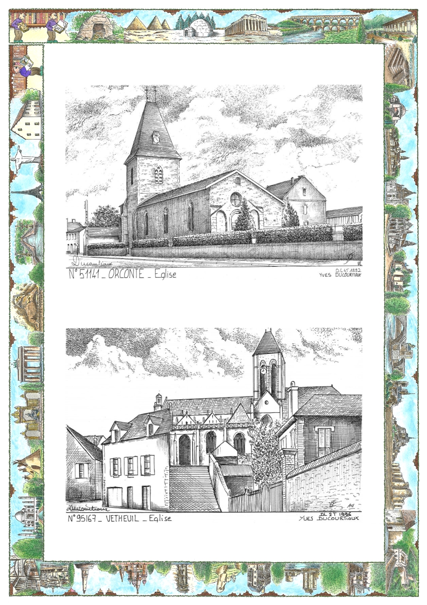 MONOCARTE N 51141-95167 - ORCONTE - �glise / VETHEUIL - �glise