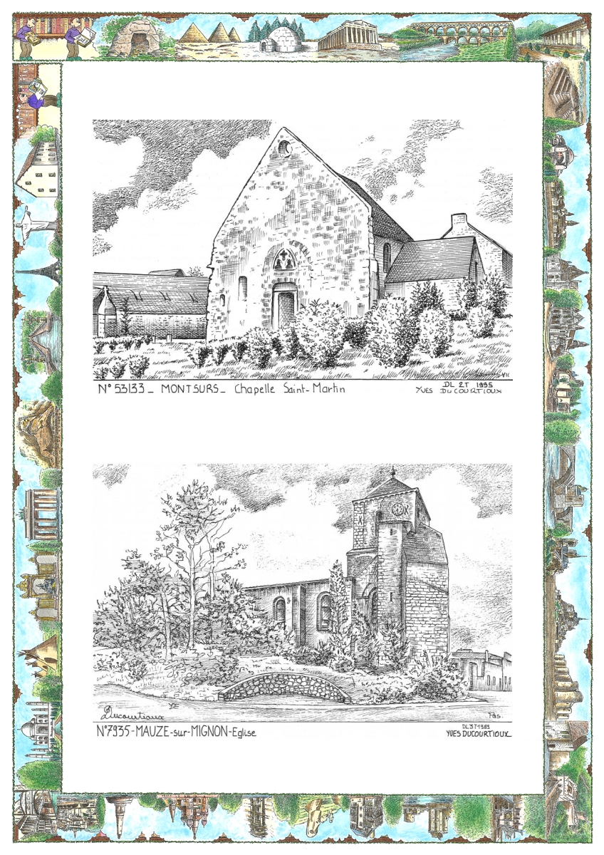 MONOCARTE N 53133-79035 - MONTSURS - chapelle st martin / MAUZE SUR LE MIGNON - �glise
