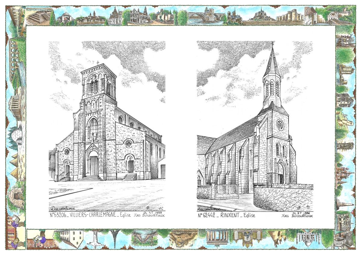 MONOCARTE N 53206-62442 - VILLIERS CHARLEMAGNE - �glise / RINXENT - �glise
