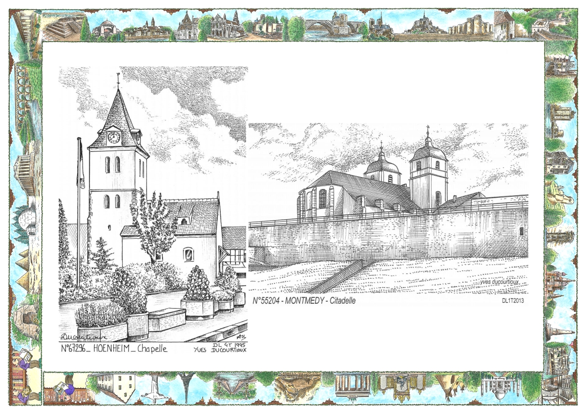 MONOCARTE N 55204-67296 - MONTMEDY - citadelle / HOENHEIM - chapelle