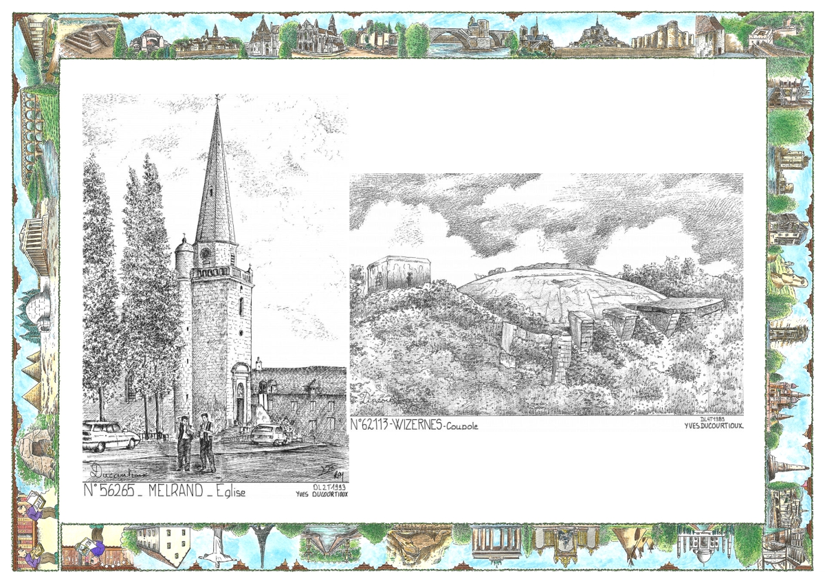 MONOCARTE N 56265-62113 - MELRAND - �glise / WIZERNES - coupole