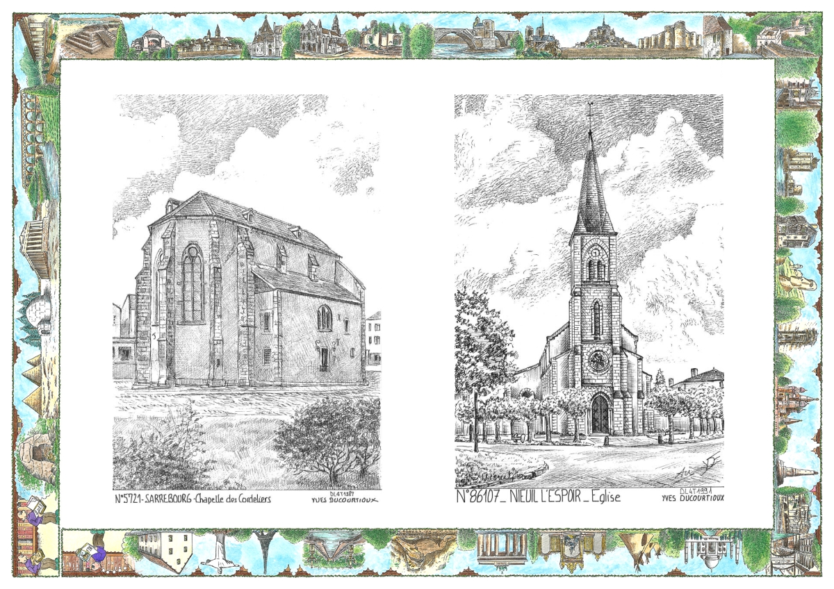 MONOCARTE N 57021-86107 - SARREBOURG - chapelle des cordeliers / NIEUIL L ESPOIR - �glise