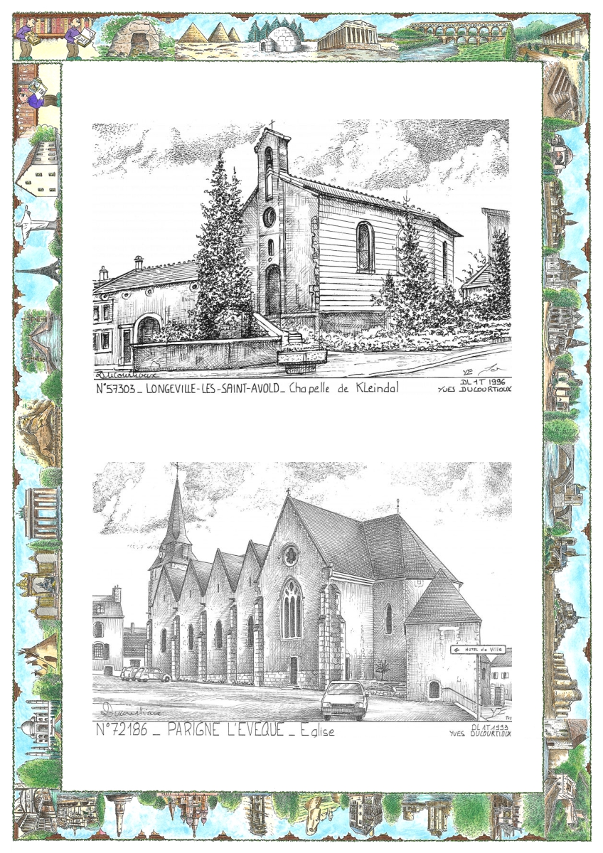 MONOCARTE N 57303-72186 - LONGEVILLE LES ST AVOLD - chapelle de kleindol / PARIGNE L EVEQUE - �glise
