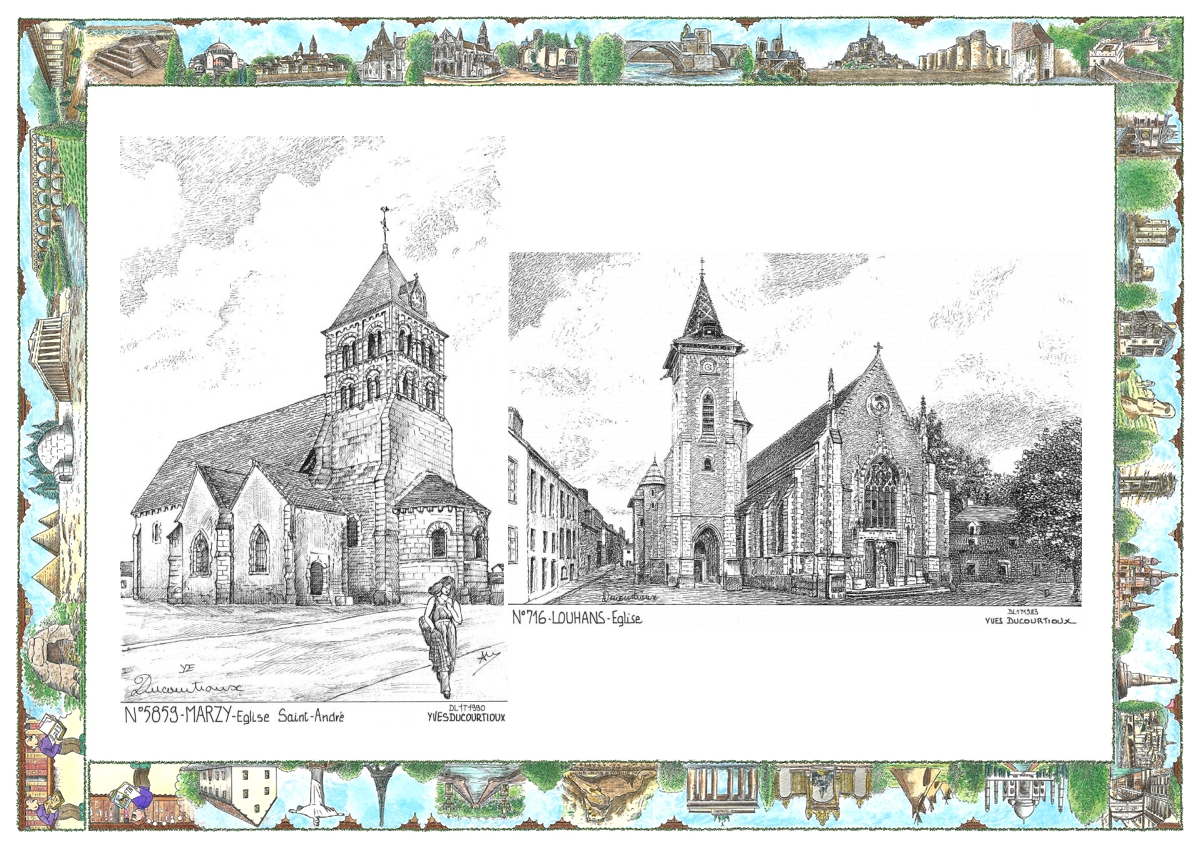 MONOCARTE N 58059-71006 - MARZY - �glise st andr� / LOUHANS - �glise