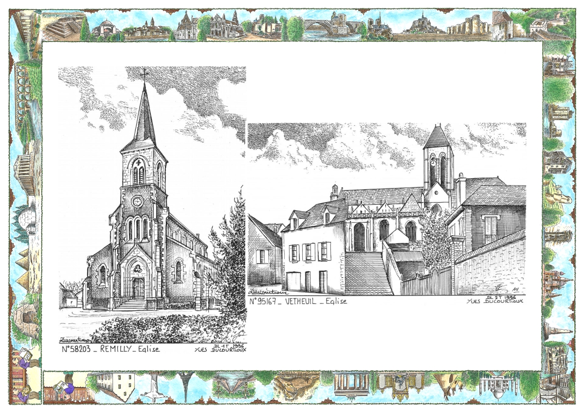 MONOCARTE N 58203-95167 - REMILLY - �glise / VETHEUIL - �glise