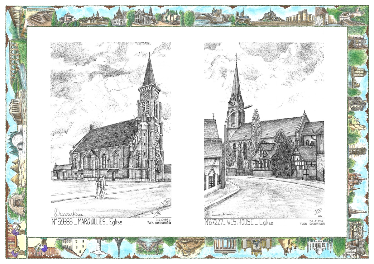 MONOCARTE N 59333-67227 - MARQUILLIES - �glise / WESTHOUSE - �glise