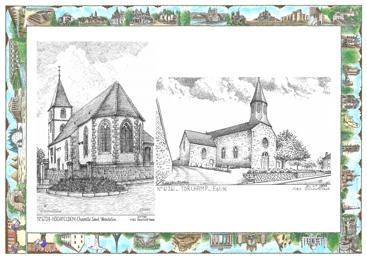 MONOCARTE N 61261-67024 - TORCHAMP - �glise / HOCHFELDEN - chapelle st wendelin