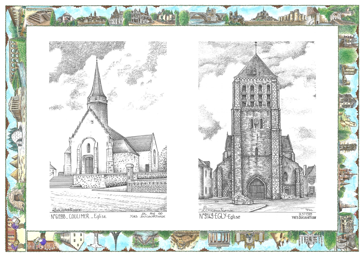 MONOCARTE N 61288-91049 - COULIMER - �glise / EGLY - �glise