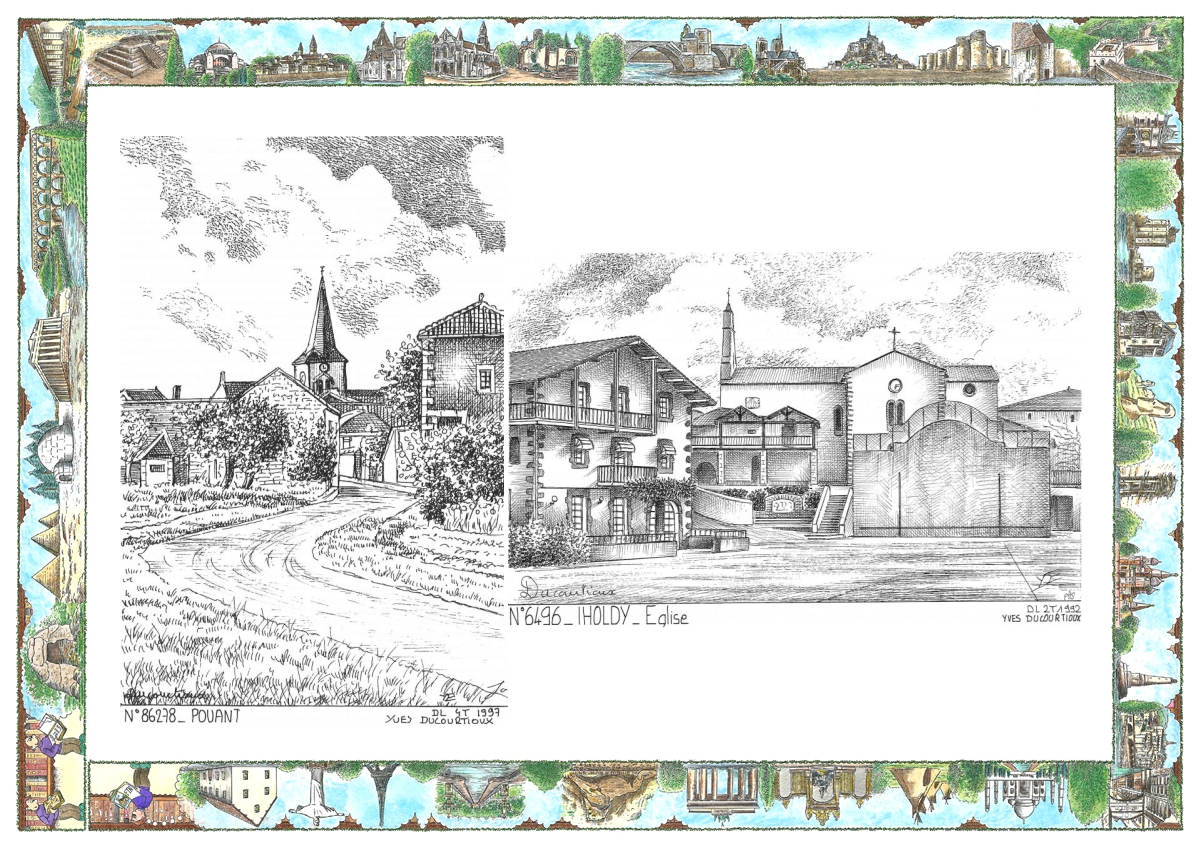 MONOCARTE N 64096-86278 - IHOLDY - �glise / POUANT - vue