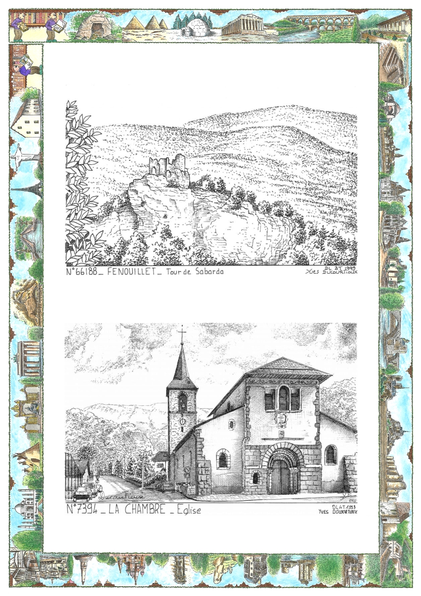 MONOCARTE N 66188-73094 - FENOUILLET - tour de sabarda / LA CHAMBRE - �glise