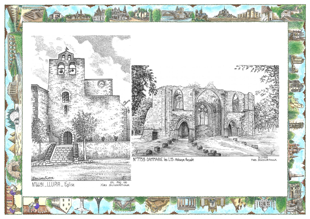 MONOCARTE N 66191-77059 - LLUPIA - �glise / DAMMARIE LES LYS - abbaye royale