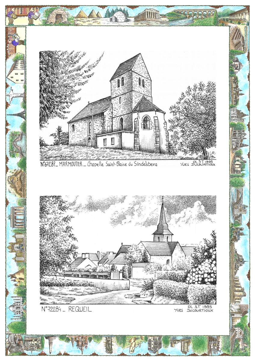 MONOCARTE N 67287-72284 - MARMOUTIER - chapelle st blaise du sindelsb / REQUEIL - vue