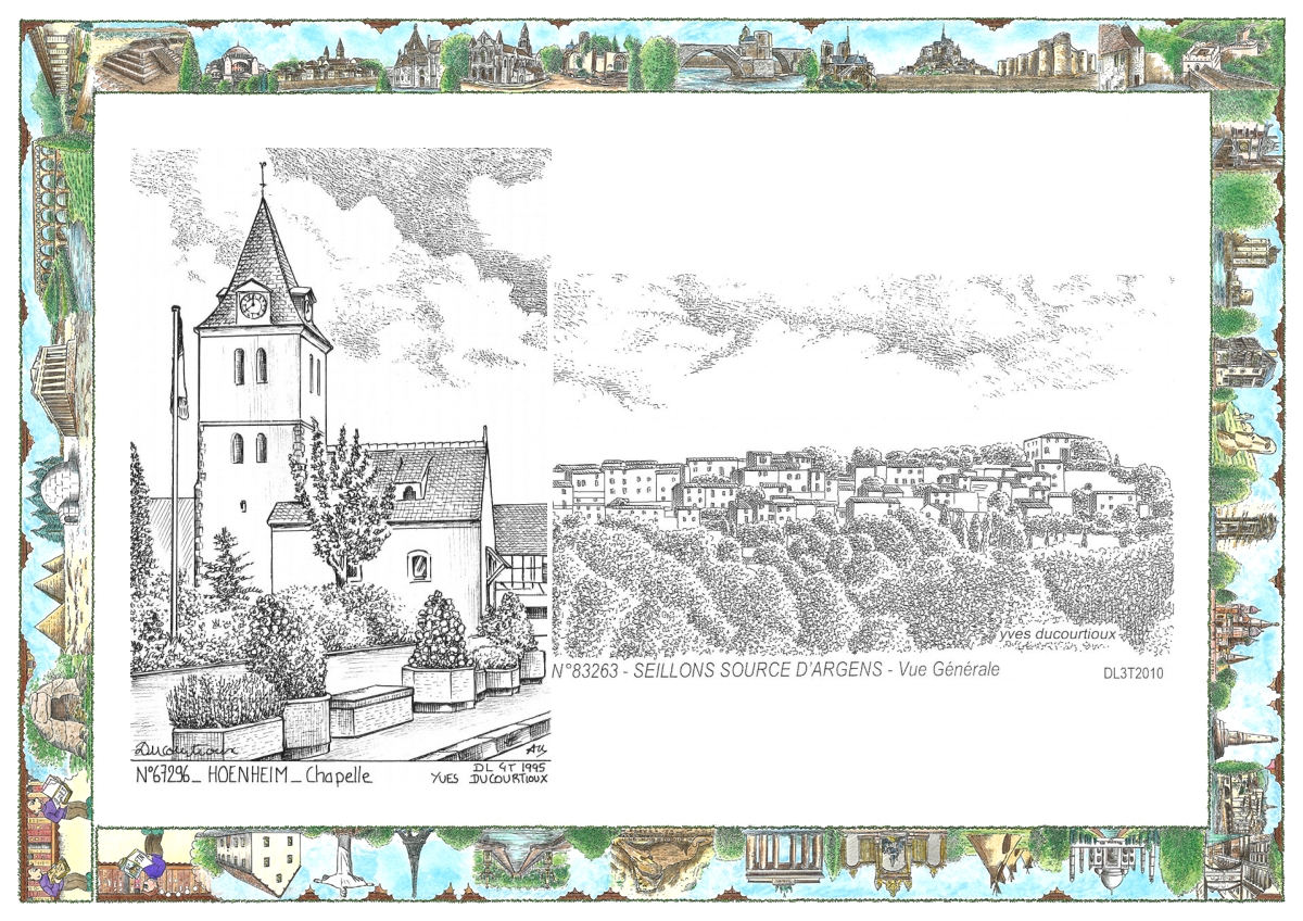 MONOCARTE N 67296-83263 - HOENHEIM - chapelle / SEILLONS SOURCE D ARGENS - vue g�n�rale