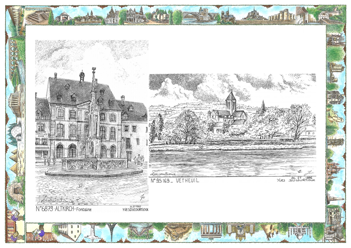 MONOCARTE N 68079-95169 - ALTKIRCH - fontaine / VETHEUIL - vue