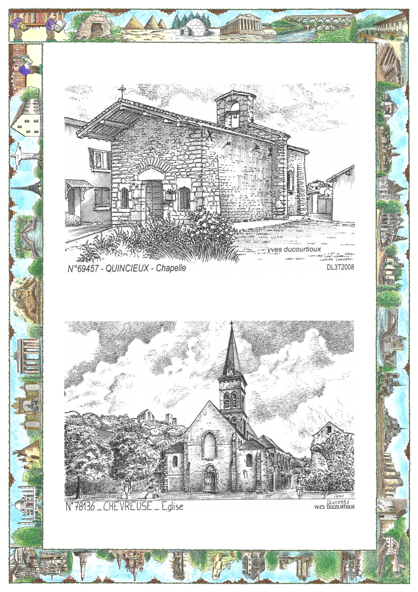 MONOCARTE N 69457-78136 - QUINCIEUX - chapelle / CHEVREUSE - �glise