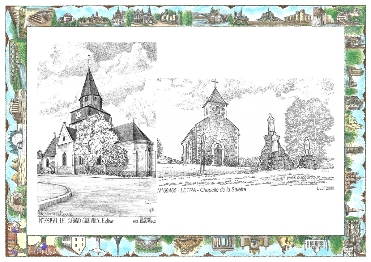 MONOCARTE N 69465-76159 - LETRA - chapelle de la salette / LE GRAND QUEVILLY - �glise