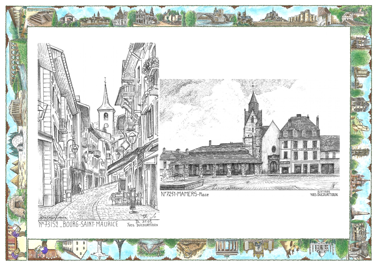 MONOCARTE N 72051-73152 - MAMERS - place / BOURG ST MAURICE - vue