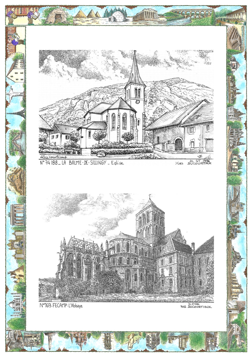 MONOCARTE N 74188-76009 - LA BALME DE SILLINGY - �glise / FECAMP - abbaye
