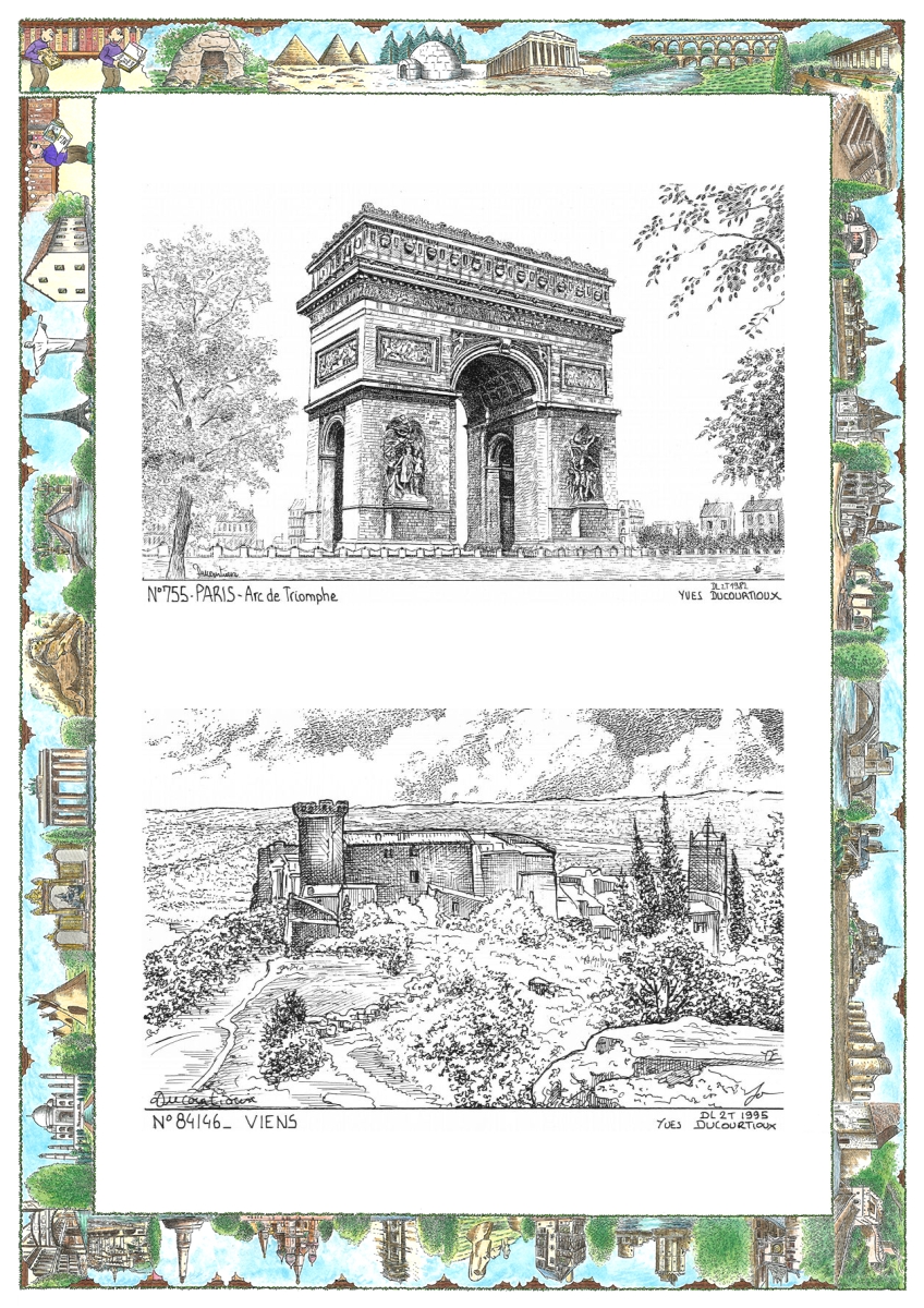MONOCARTE N 75005-84146 - PARIS - arc de triomphe / VIENS - vue