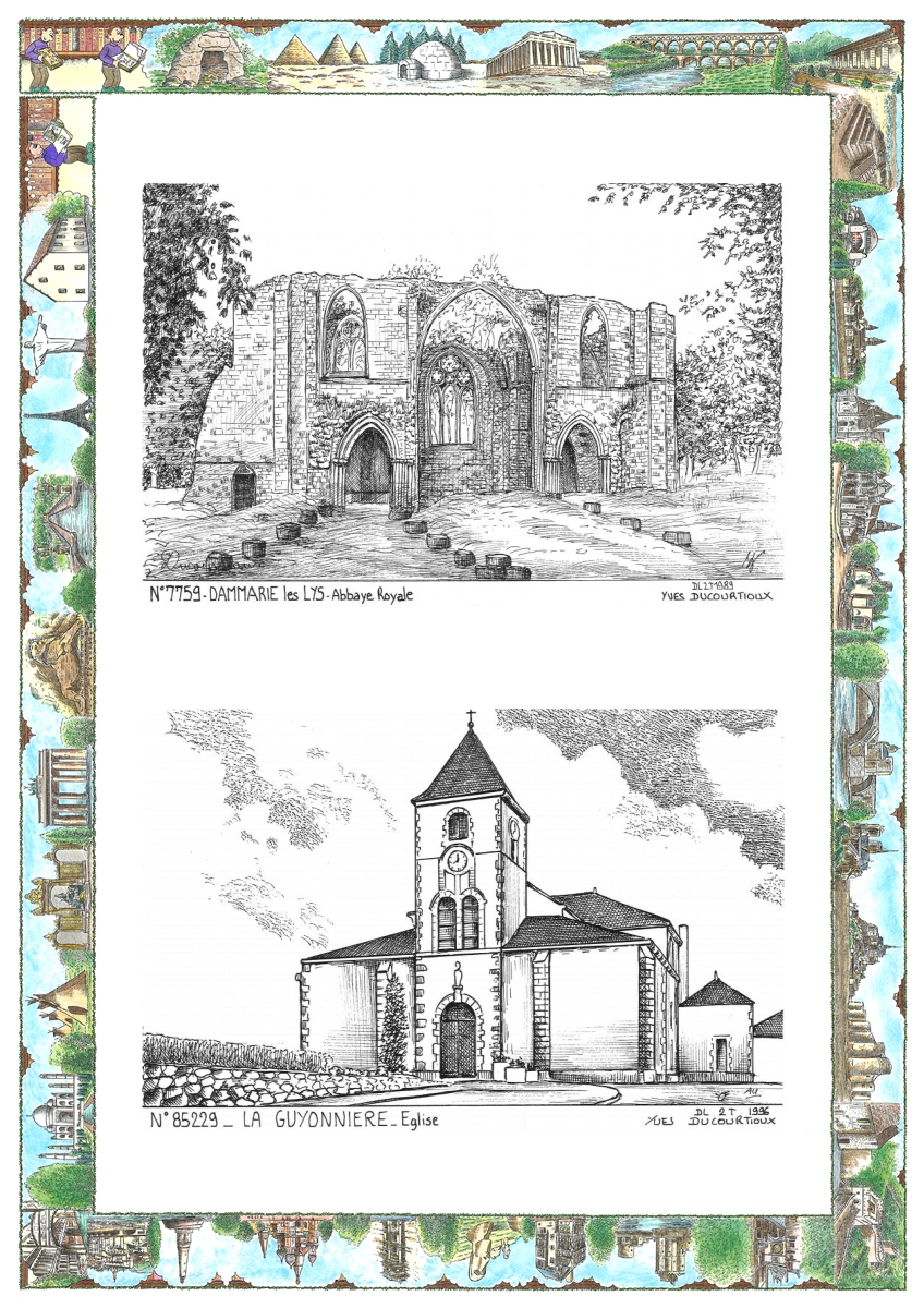 MONOCARTE N 77059-85229 - DAMMARIE LES LYS - abbaye royale / LA GUYONNIERE - �glise